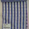 vente en gros pur fil teint rayé tissu de lin pour chemise